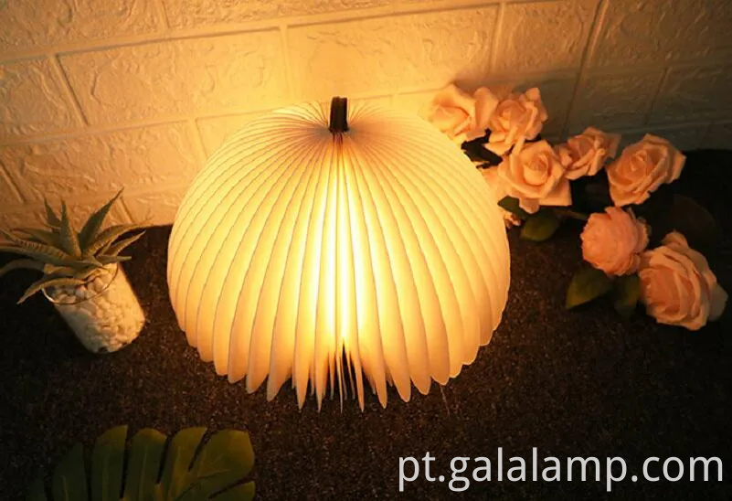 Lâmpada de mesa de madeira de bambu led colorida com design de cogumelos